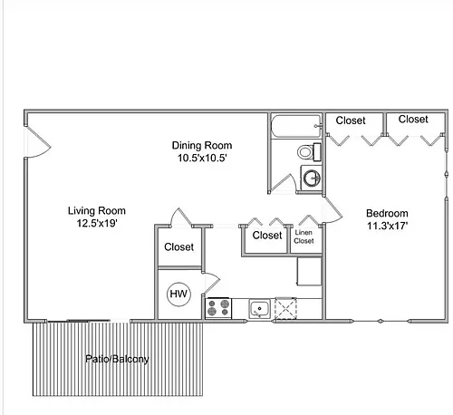 Floor plan 1 Bedroom