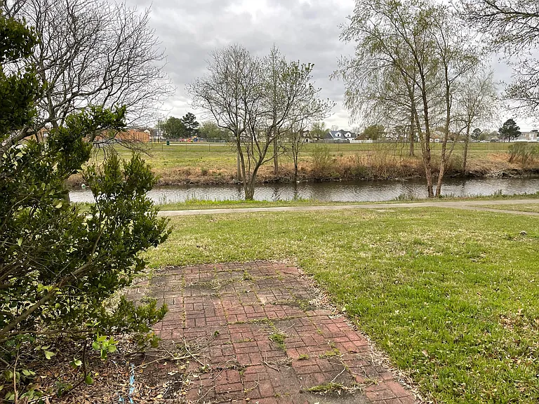 river in the back of the house