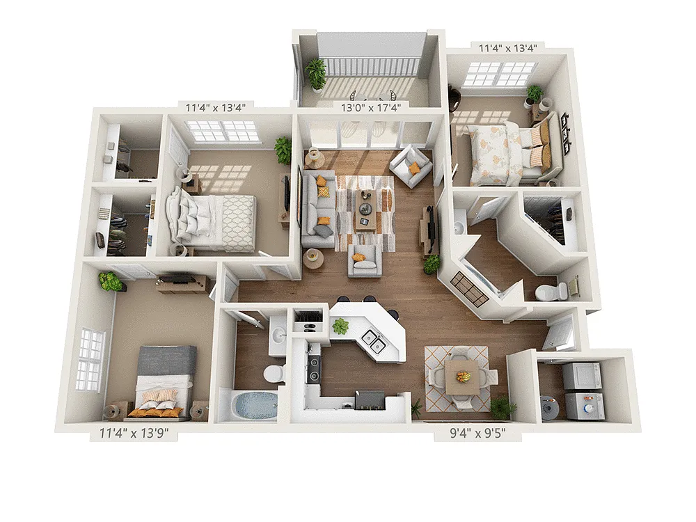 Floor plan Carina (Screened Lanai)