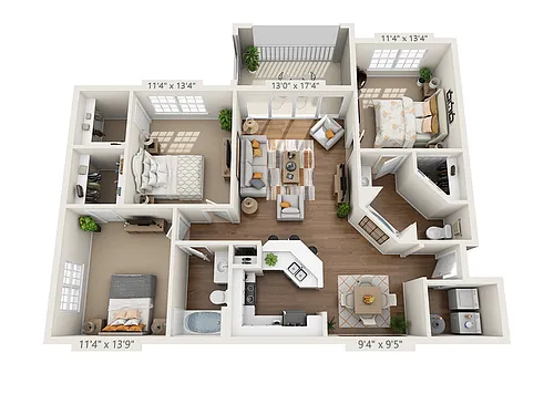 Floor plan Carina (Screened Porch)
