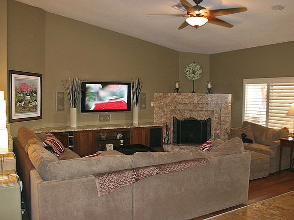 Great Room w/ Marble Fireplace
