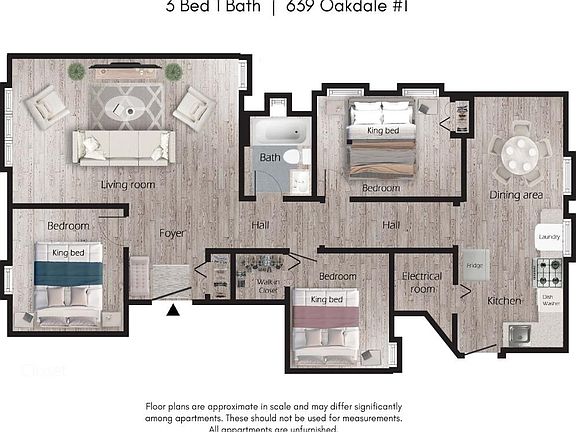 3rd image of 629 W Oakdale Ave #1A