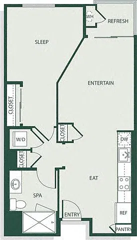 Floor plan 1B2A
