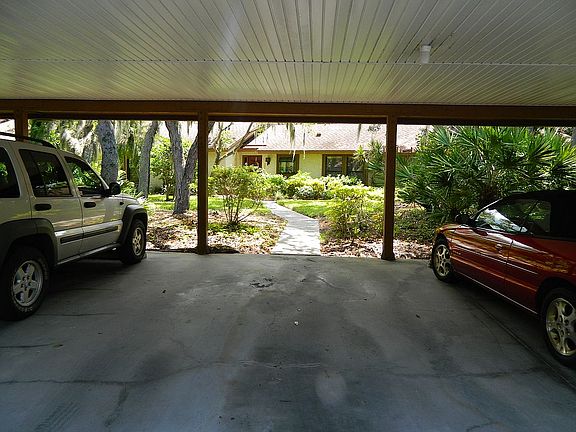 Covered parking at walk
