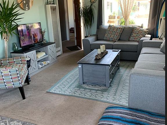 living room of current tenant in apartment B