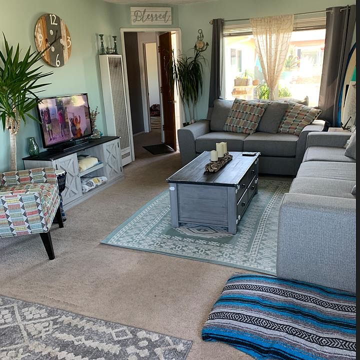 living room of current tenant in apartment B