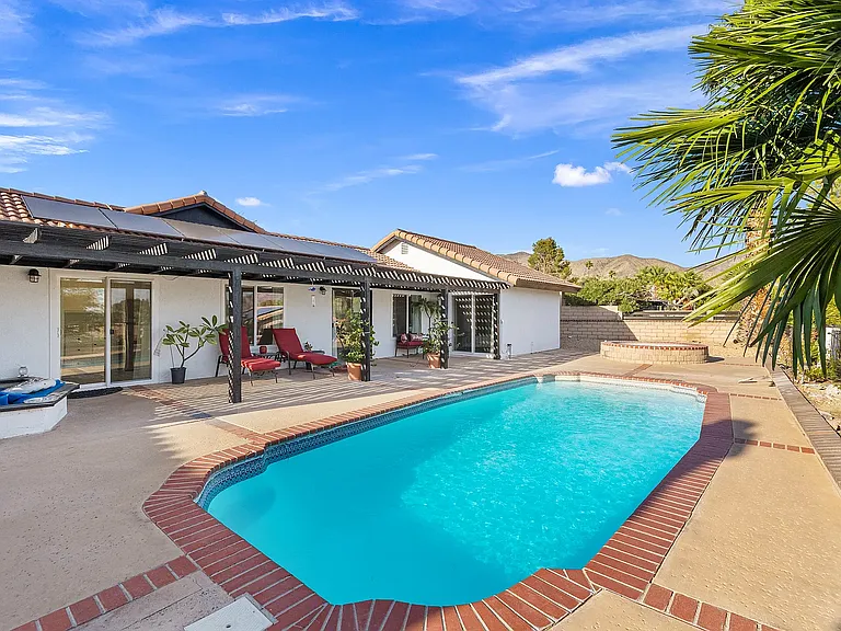 Pool and shady sitting area