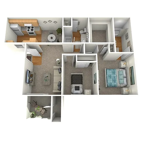 Floor plan 2 Bedroom 2 Bathroom