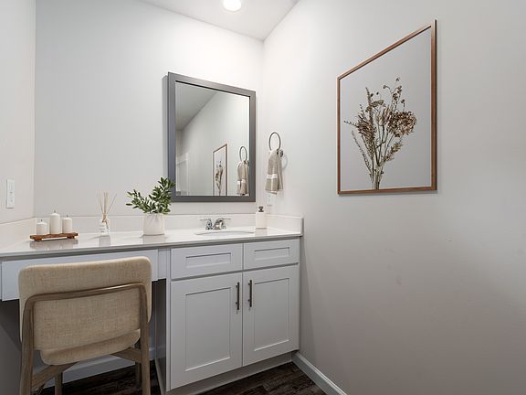Get ready for your day in the master bathroom