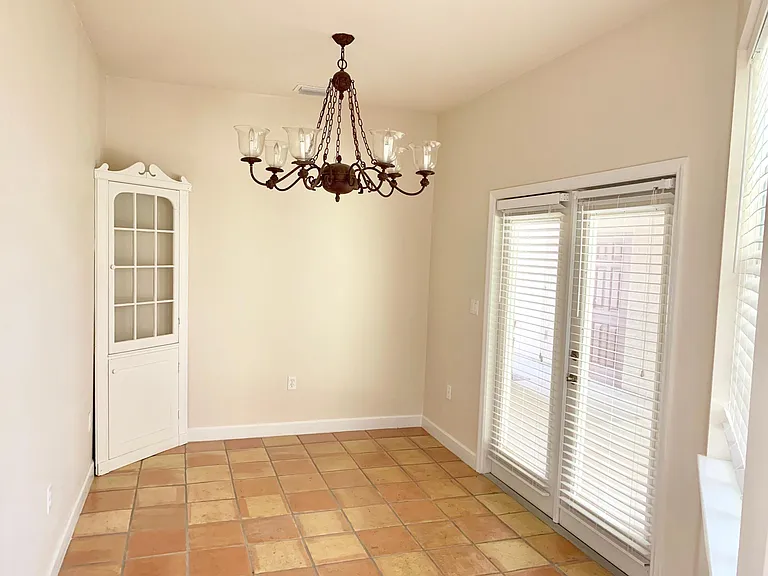Dining Area with French Doors to Breezeway
