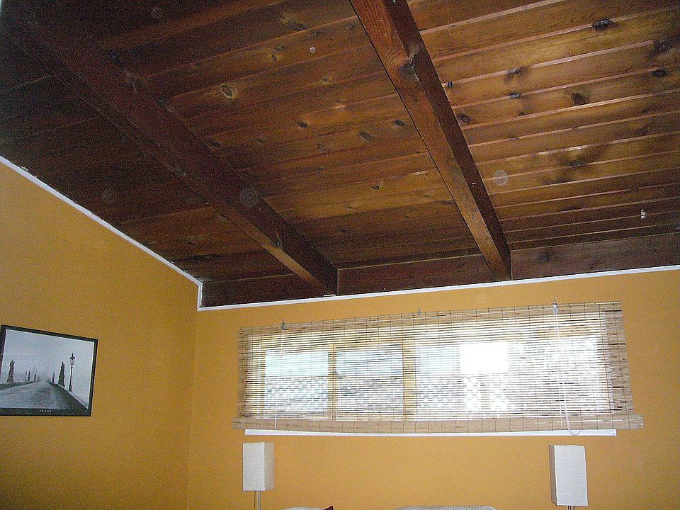 Vaulted wood ceiling