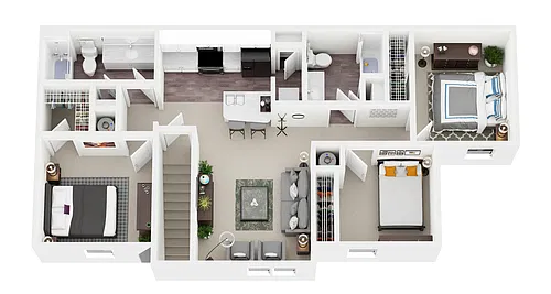 Floor plan 3 Bed 2 Bath