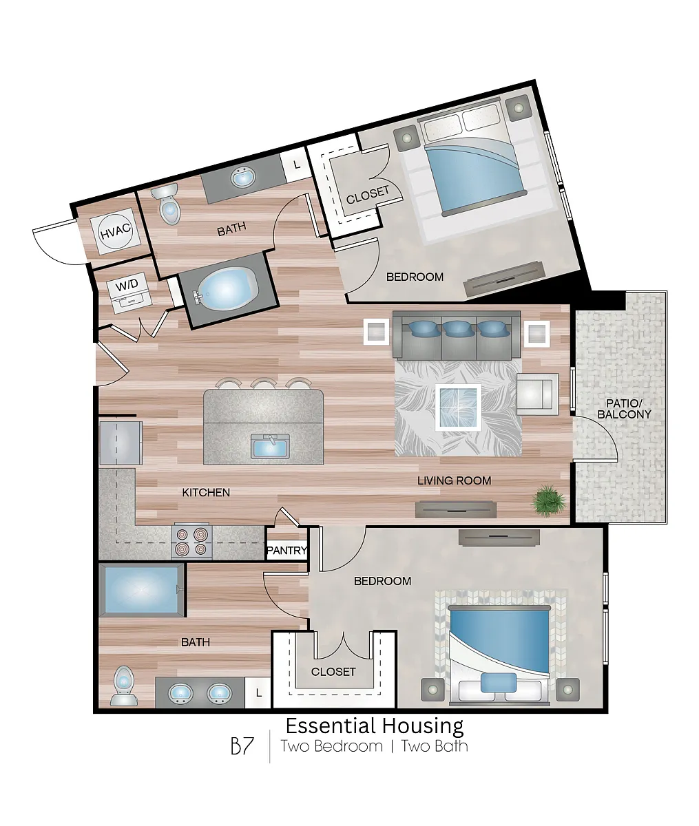 Floor plan Two bedroom