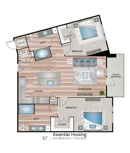 Floor plan Two bedroom