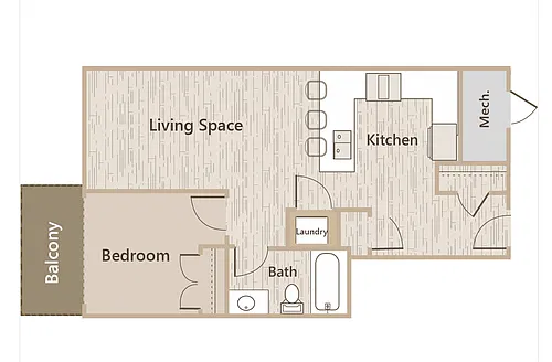 Floor plan 1B1B-J