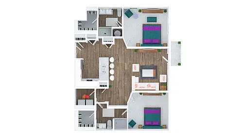 Floor plan 2 x 2 The Brighton