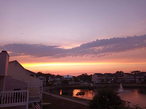 Sunset view from deck off master balcony.