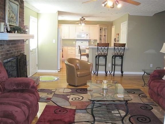 Living room and kitchen are open -- perfect for entertaining