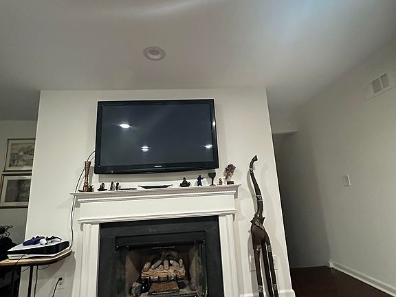 Fireplace with mantel