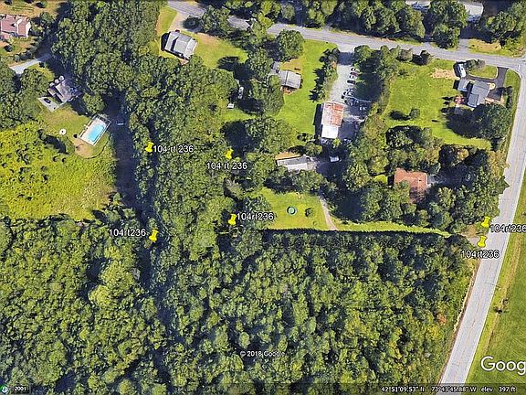 pins at property lines