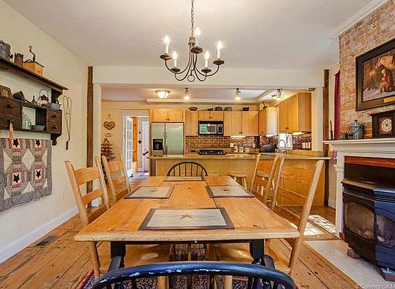 A kitchen that is open to t...