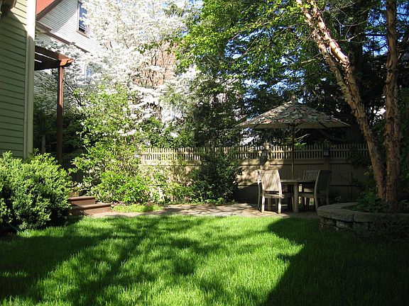 professionally landscaped yard