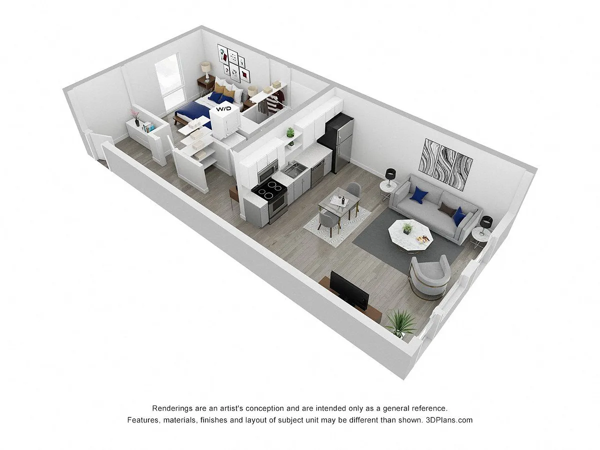Floor plan One Bedroom C