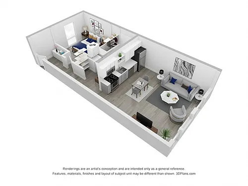Floor plan One Bedroom C