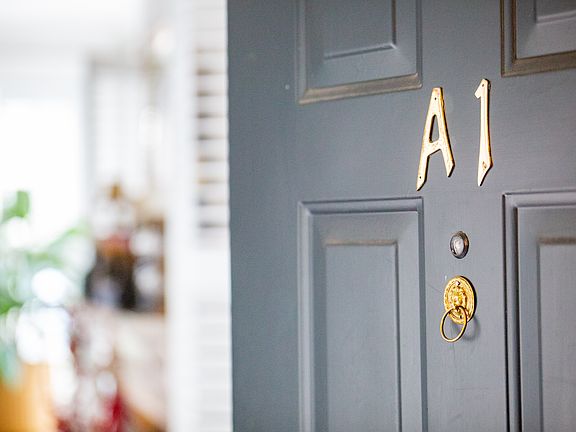 Front Door, inside by Mailboxes