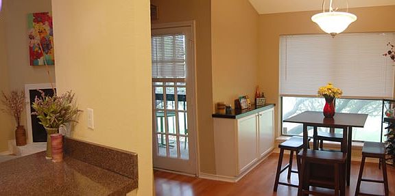 Dining room has a great view
