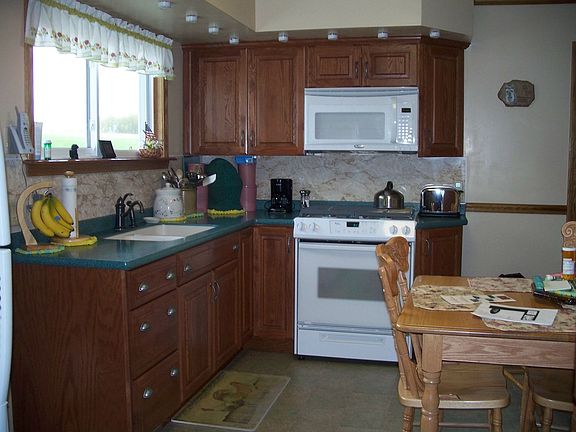 Custom kitchen including appliances.