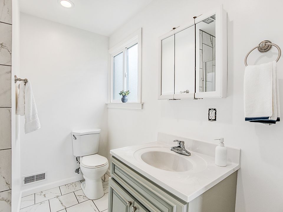 Modern bathroom with sleek fixtures