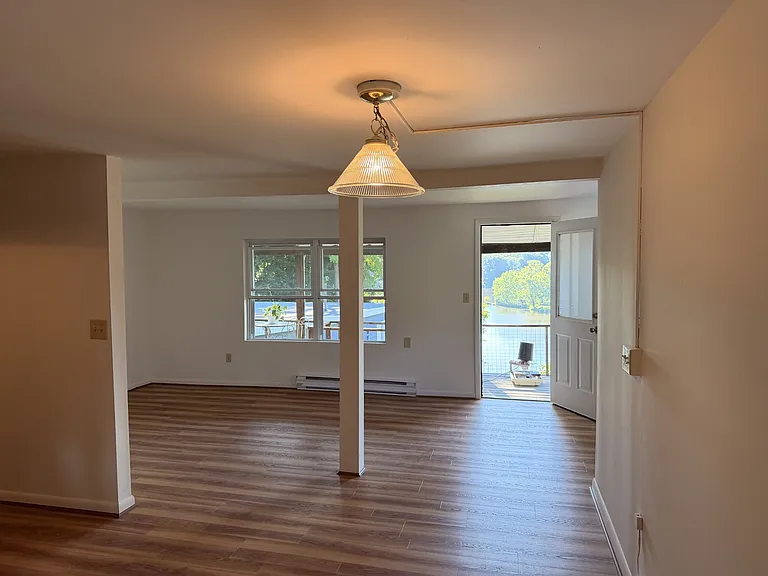 Living area overlooking the lake