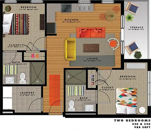 Floor plan 2 B2-K