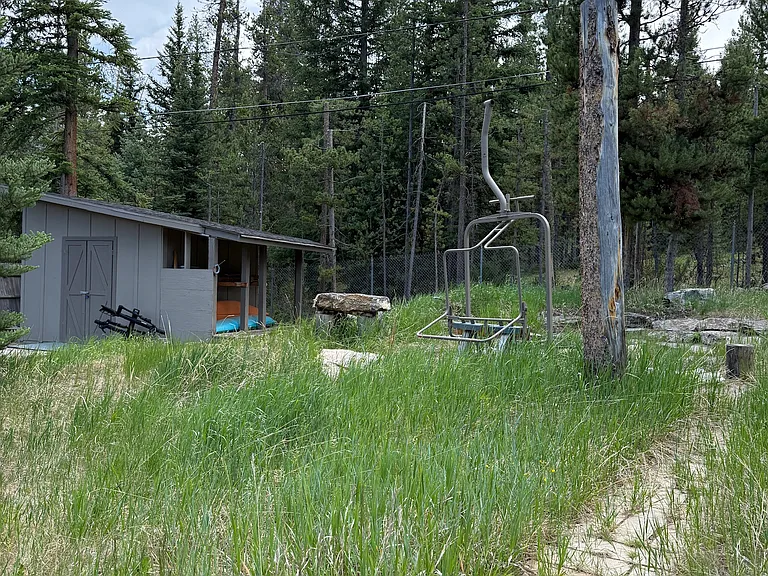 backyard ski swing + fire pit