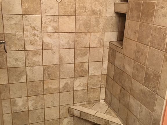 Tiled shower
