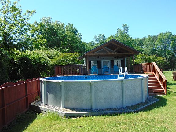 pool and pool house