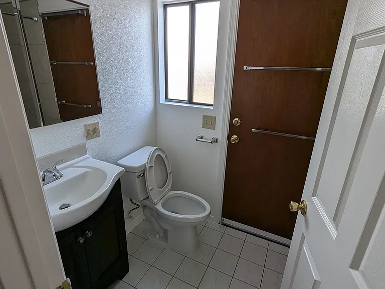 Master bathroom and door to covered patio