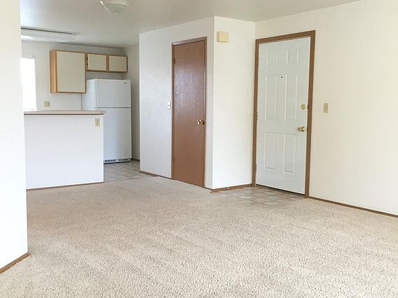 View from living room toward kitchen