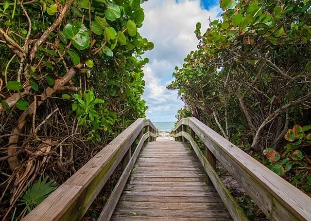 Private beach access from gated entrance