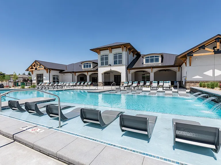 Resort Style Pool and Spa with Sundeck
