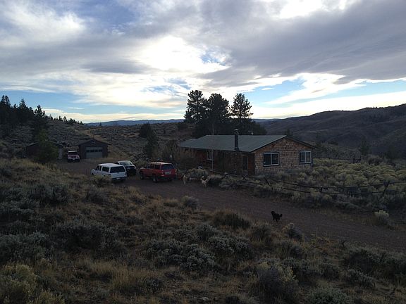 overlooking the house