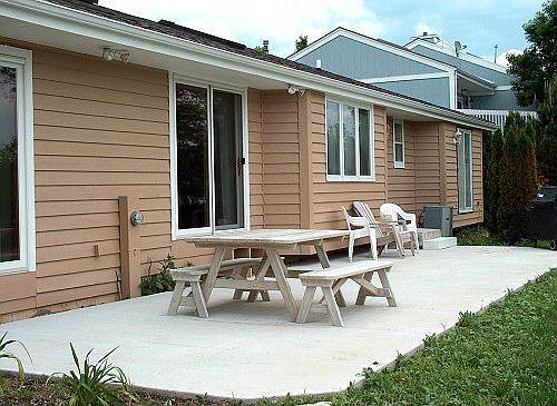 Cement Patio Off Dinette