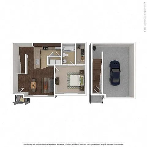 Floor plan Caldera - with attached garages