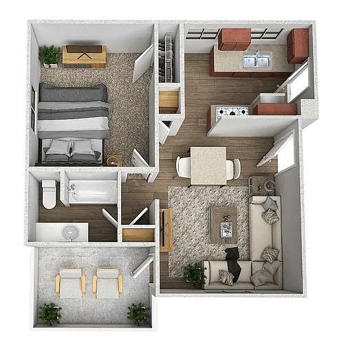 Floor plan One-Bedroom