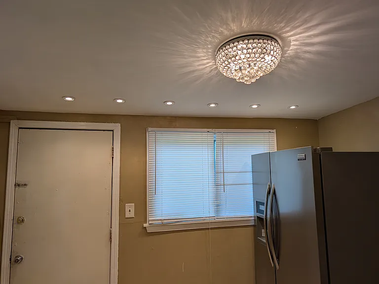 Recessed and updated lighting.
