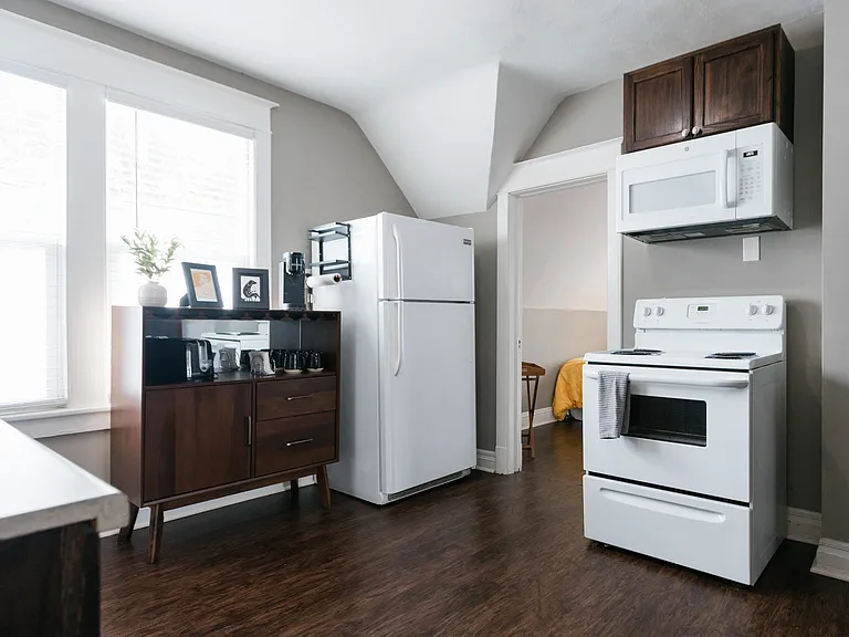 Not pictured - folding round kitchen table and chairs