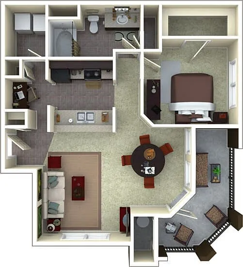 Floor plan 1X1C
