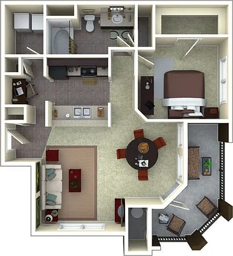 Floor plan 1X1C
