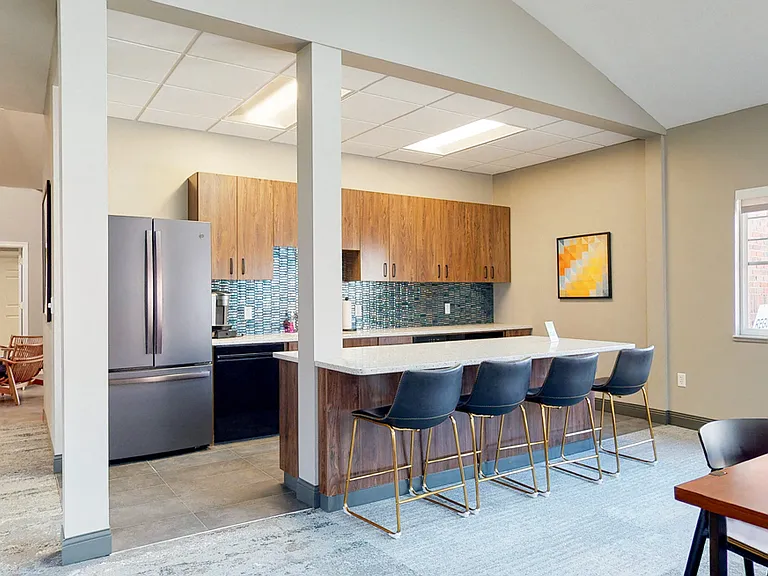 Our cozy community room perfect for hosting gatherings and events.